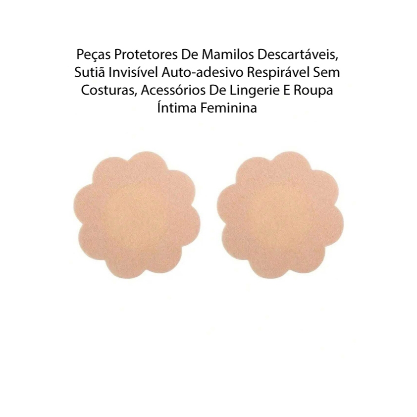 Peças Protetores De Mamilos Descartáveis, Sutiã Invisível Auto-adesivo Respirável Sem Costuras, Acessórios De Lingerie E Roupa Íntima Feminina