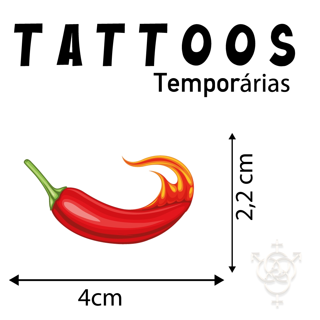 TATUAGEM TEMPORÁRIA  PIMENTINHA  COM  1 UNIDADE