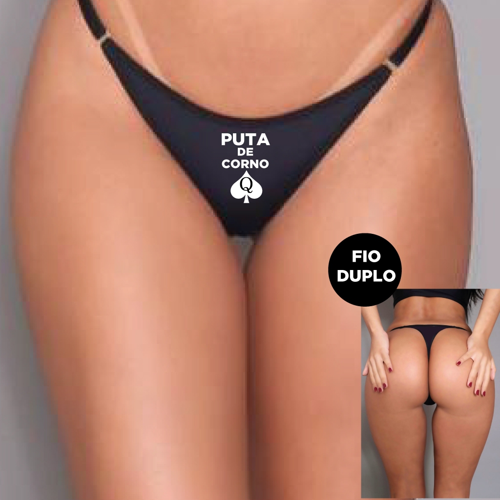 Calcinha Hotwife Cuckold com estampa em serigrafia